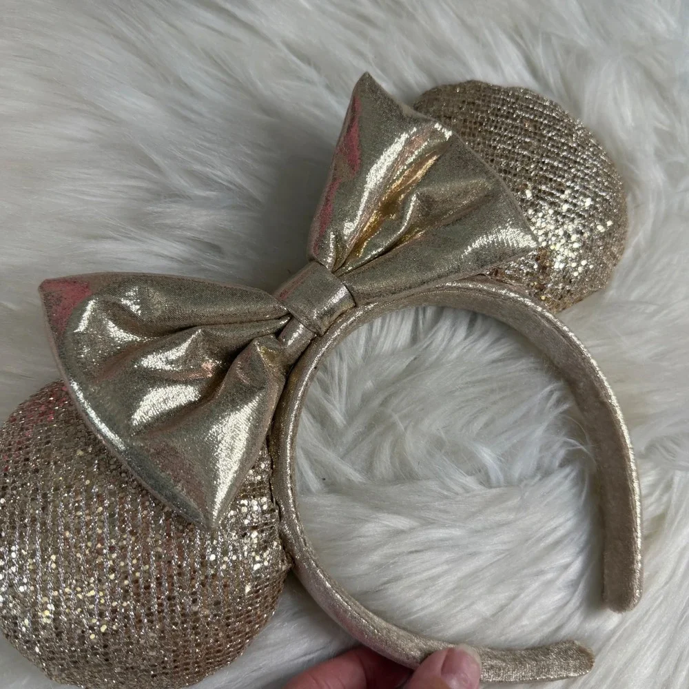 Disney World - Metallic Champagne Gold Mickey Minnie Ear Headband
